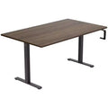 Mount-It! Height Adjustable Hand Crank Sit-Stand Desk with 55 Tabletop | Adrift