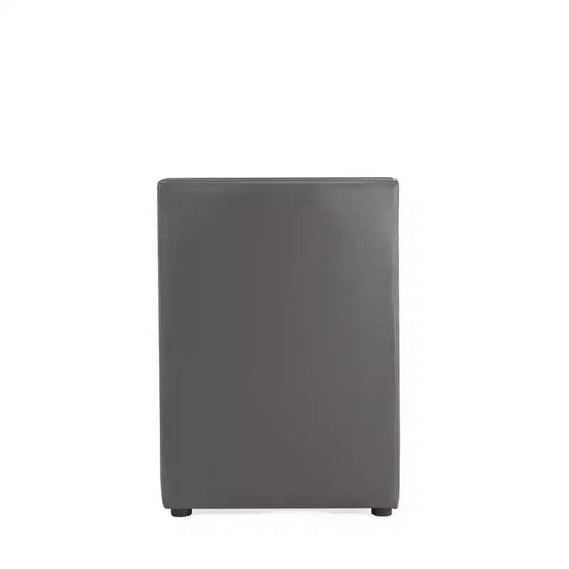 Fauteuil de salle à manger moderne carré en similicuir