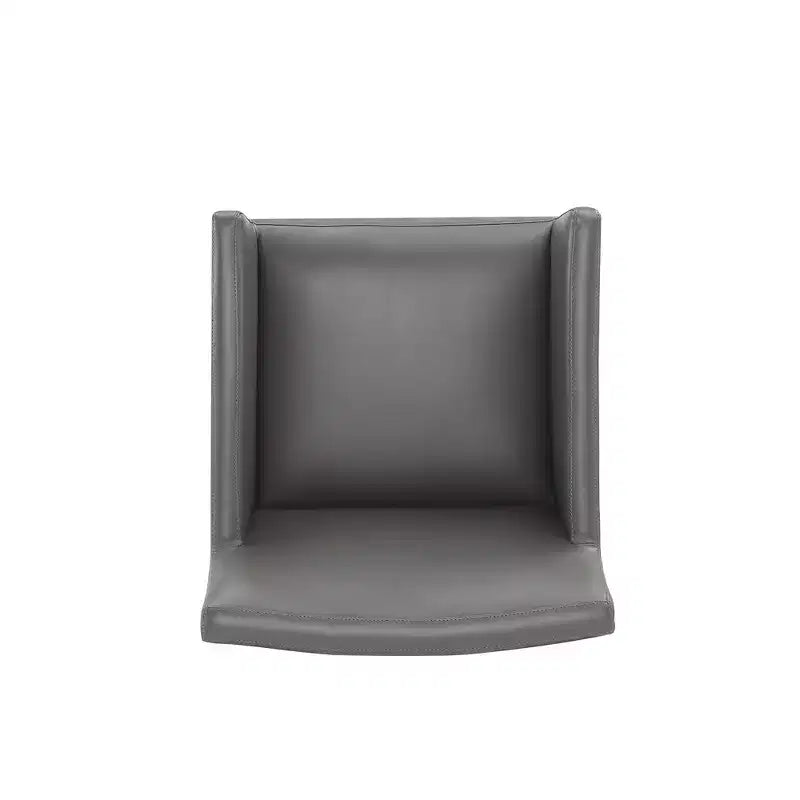 Fauteuil de salle à manger moderne carré en similicuir