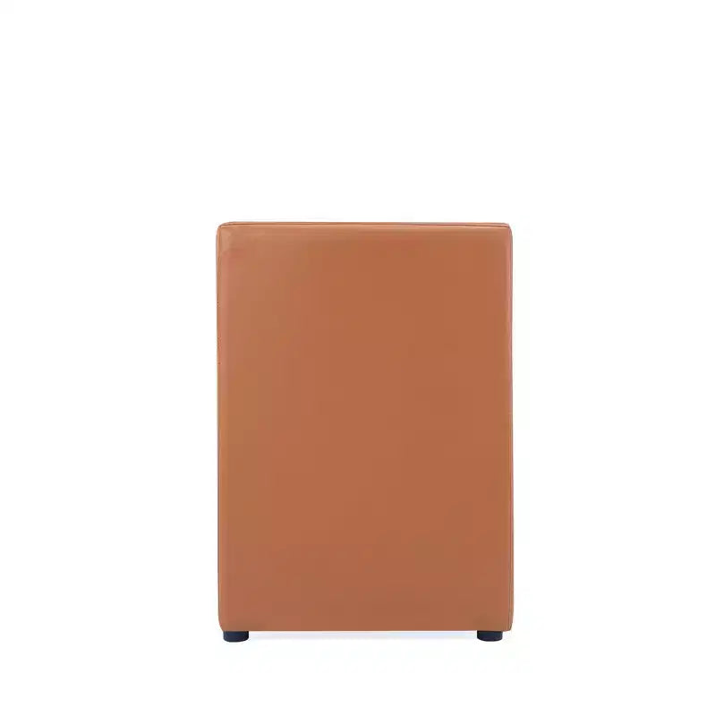 Fauteuil de salle à manger moderne carré en similicuir
