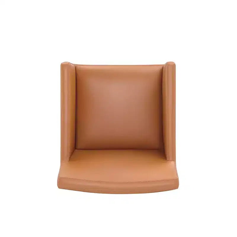 Fauteuil de salle à manger moderne carré en similicuir
