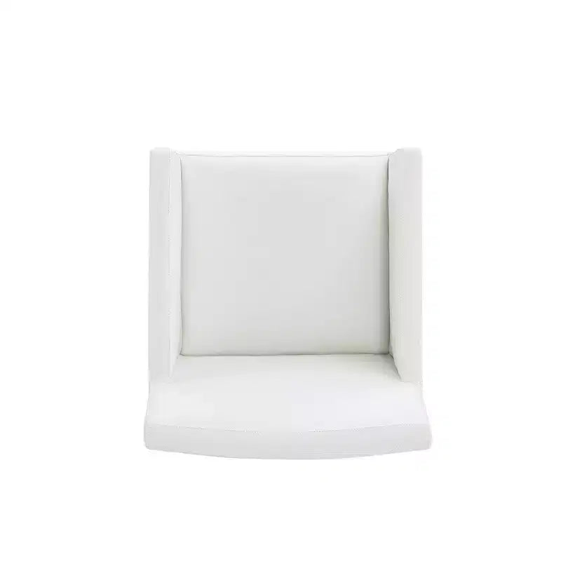 Fauteuil de salle à manger moderne carré en similicuir